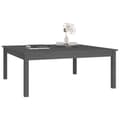 Miniatyrbillede 5 af 8: vidaXL sofabord 100x100x40 cm massivt fyrretræ grå