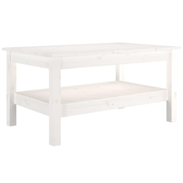 vidaXL sofabord 80x50x40 cm massivt fyrretræ hvid
