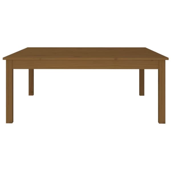 vidaXL Sohvapöytä hunajanruskea 100x100x40 cm täysi mänty