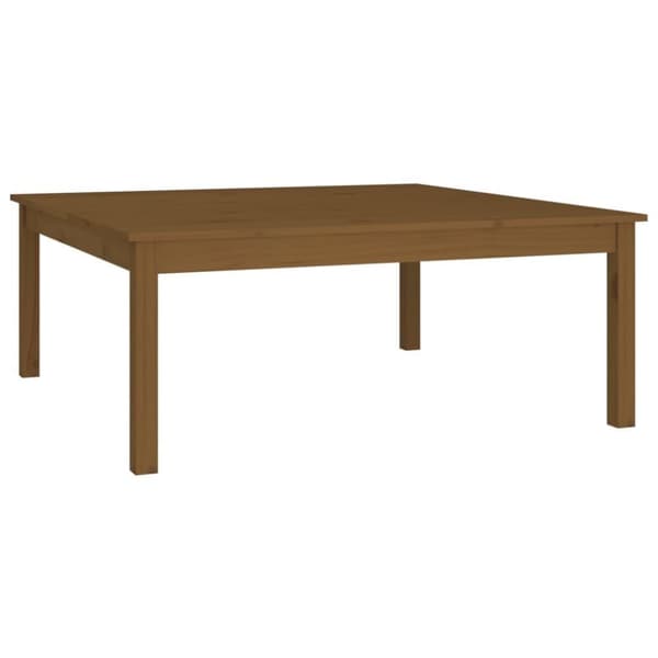vidaXL Sohvapöytä hunajanruskea 100x100x40 cm täysi mänty