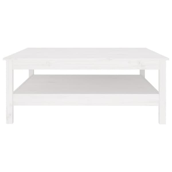 vidaXL sofabord 100x100x40 cm massivt fyrretræ hvid