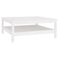 Miniatyrbillede 1 af 8: vidaXL sofabord 100x100x40 cm massivt fyrretræ hvid