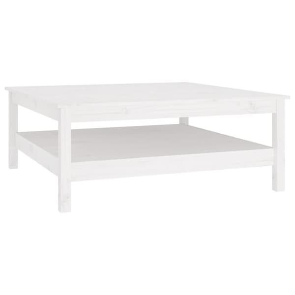 vidaXL sofabord 100x100x40 cm massivt fyrretræ hvid