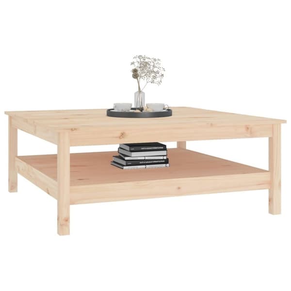 vidaXL sofabord 100x100x40 cm massivt fyrretræ