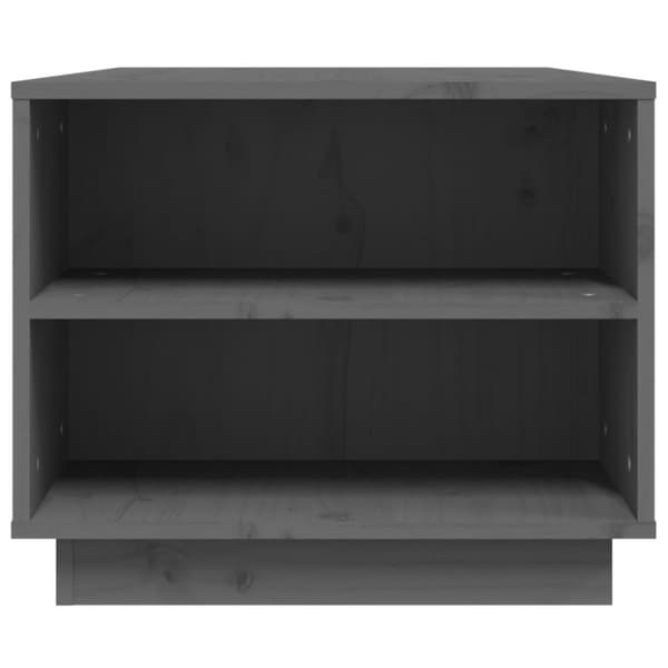 vidaXL sofabord 90x49x40,5 cm massivt fyrretræ grå