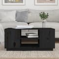 Miniatyrbillede 3 af 8: vidaXL sofabord 90x49x40,5 cm massivt fyrretræ sort