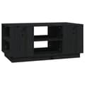 Miniatyrbillede 1 af 8: vidaXL sofabord 90x49x40,5 cm massivt fyrretræ sort