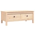Miniatyrbillede 1 af 9: vidaXL sofabord 100x50x40 cm massivt fyrretræ