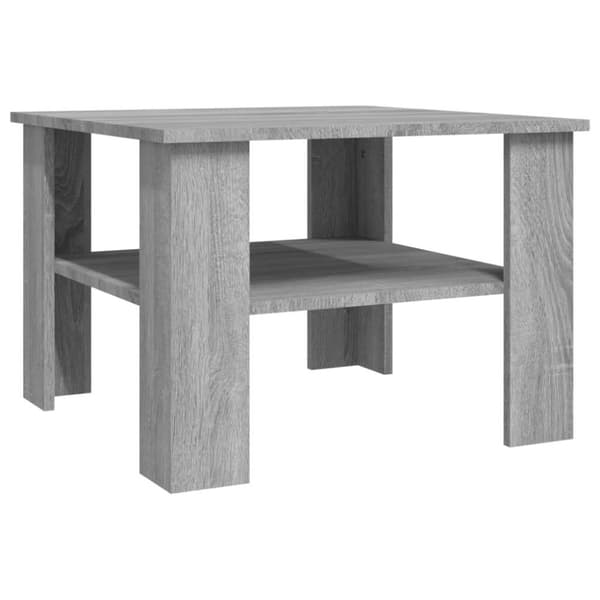 vidaXL Sohvapöytä harmaa Sonoma 60x60x42 cm tekninen puu