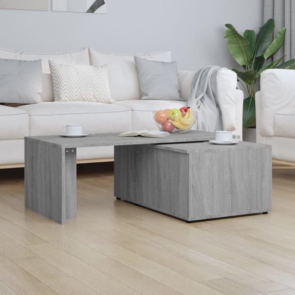 vidaXL sofabord 150x50x35 cm konstrueret træ grå sonoma-eg