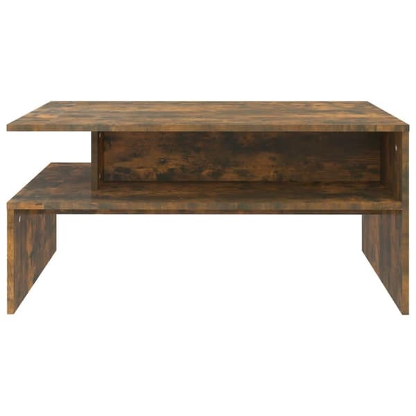 vidaXL sofabord 90x60x42,5 cm konstrueret træ røget egetræsfarve