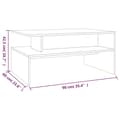 Miniatyrbillede 6 af 7: vidaXL sofabord 90x60x42,5 cm konstrueret træ røget egetræsfarve