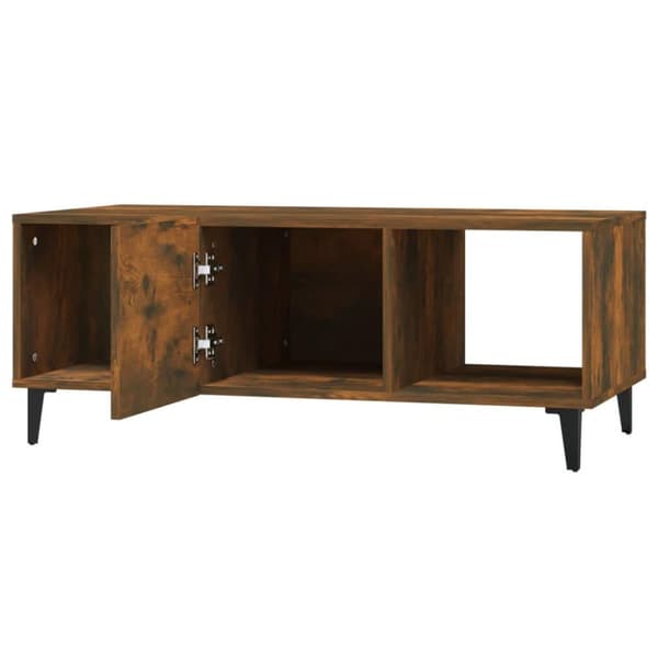 vidaXL sofabord 102x50x40 cm konstrueret træ røget egetræsfarve