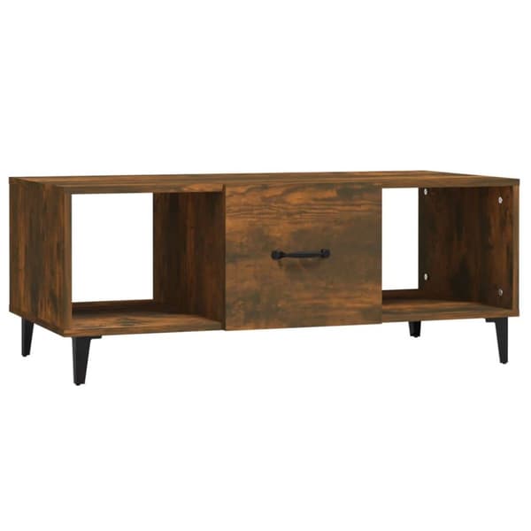 vidaXL sofabord 102x50x40 cm konstrueret træ røget egetræsfarve