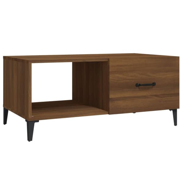 vidaXL sofabord 90x50x40 cm konstrueret træ brun egetræsfarve
