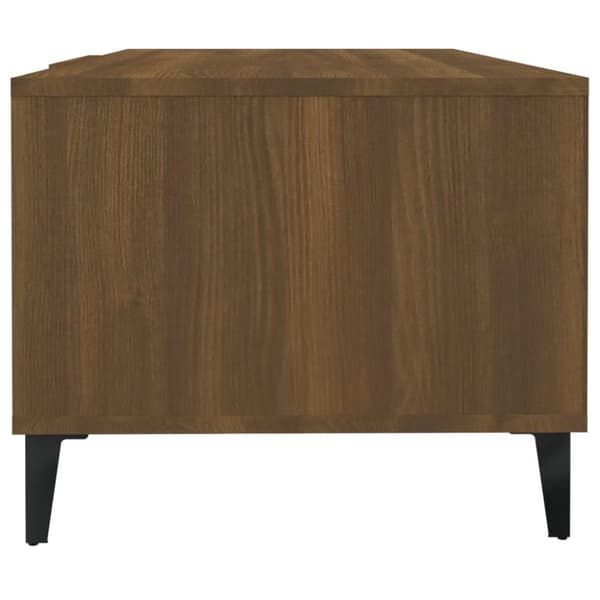 vidaXL sofabord 102x50x40 cm konstrueret træ brun egetræsfarve