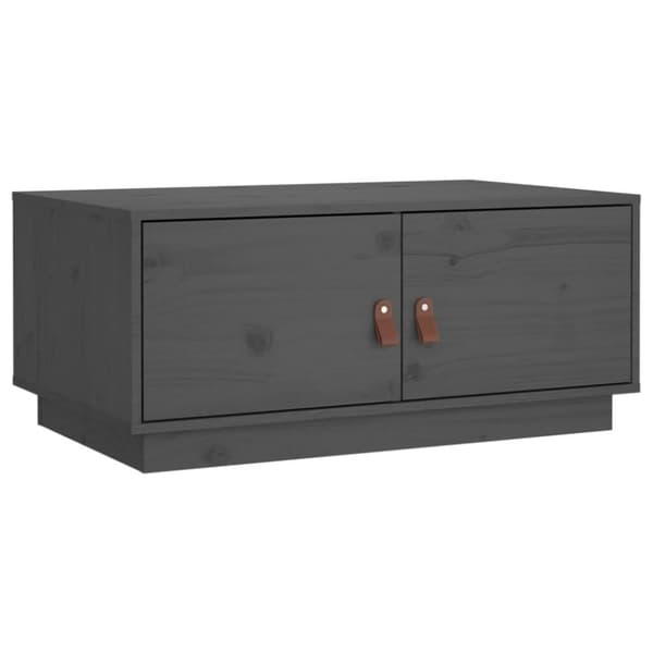 vidaXL Salongbord grå 80x50x35 cm heltre furu