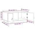 Miniatyrbild 10 av 10: vidaXL Soffbord svart 80x50x35 cm massiv furu