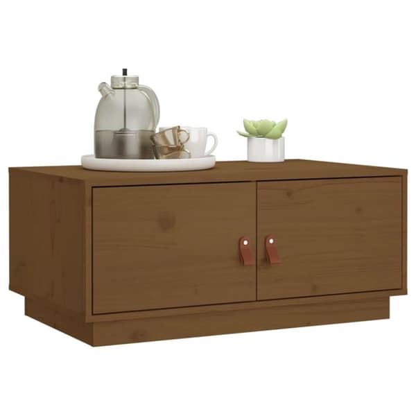 vidaXL Salongbord honningbrun 80x50x35 cm heltre furu