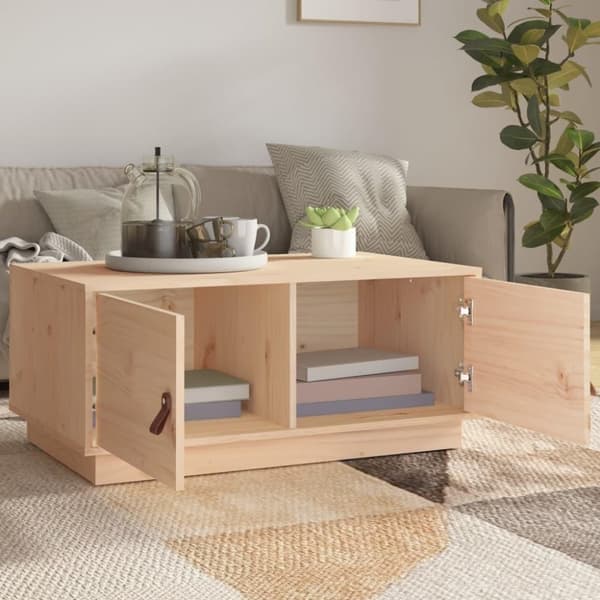 vidaXL Soffbord 80x50x35 cm massiv furu