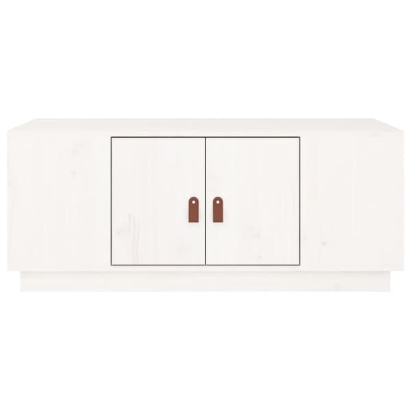 vidaXL Salongbord hvit 100x50x41 cm heltre furu