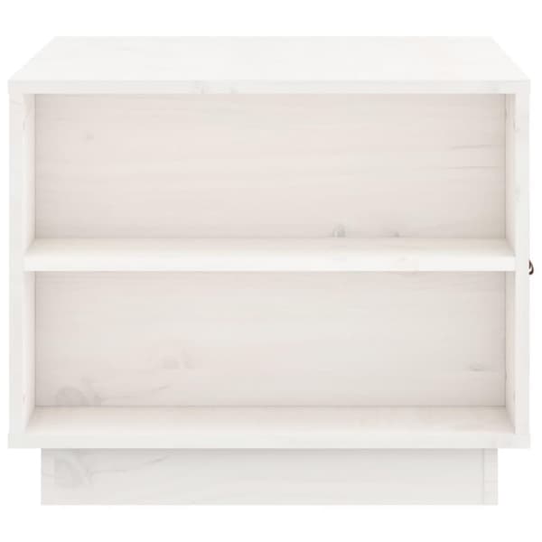 vidaXL Salongbord hvit 100x50x41 cm heltre furu