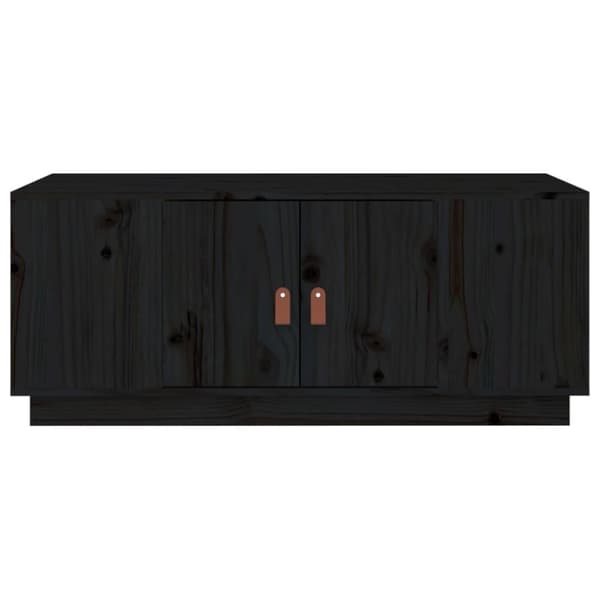 vidaXL Salongbord svart 100x50x41 cm heltre furu