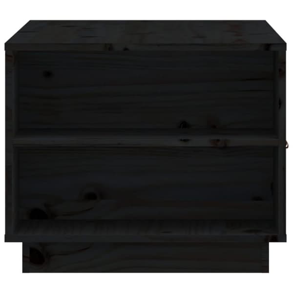 vidaXL Salongbord svart 100x50x41 cm heltre furu
