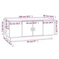 Miniatyrbilde 10 av 10: vidaXL Salongbord svart 100x50x41 cm heltre furu