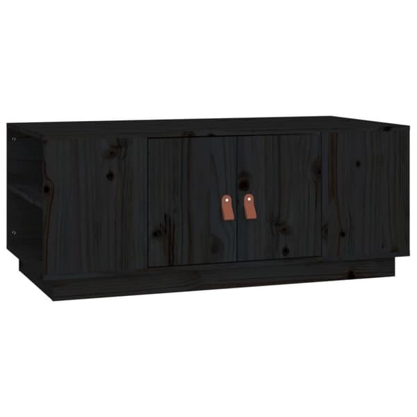 vidaXL Salongbord svart 100x50x41 cm heltre furu