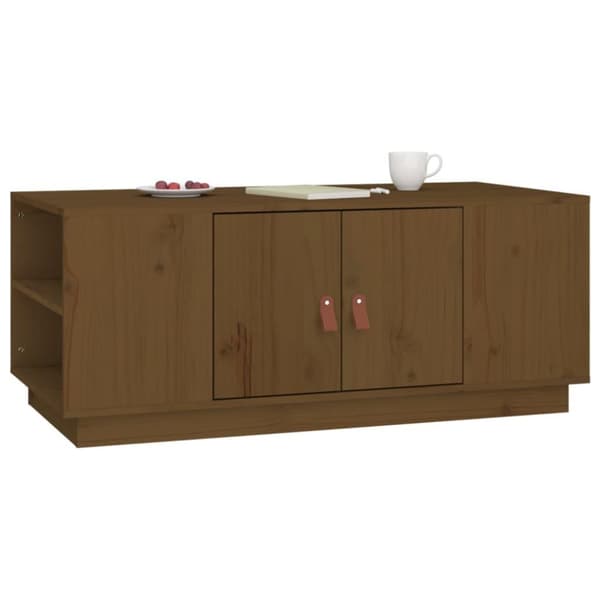 vidaXL Salongbord honningbrun 100x50x41 cm heltre furu
