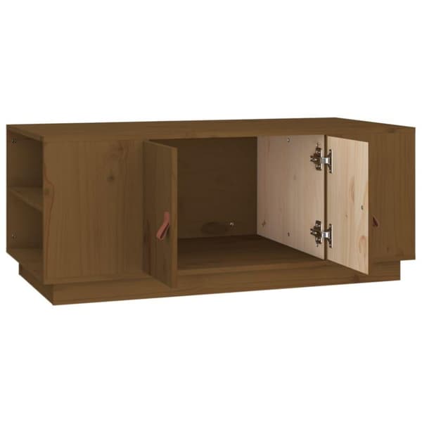 vidaXL Salongbord honningbrun 100x50x41 cm heltre furu