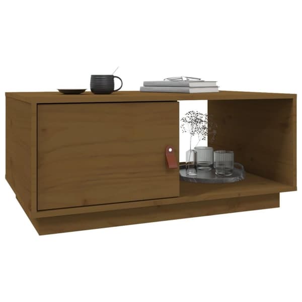 vidaXL Salongbord honningbrun 80x50x35,5 cm heltre furu