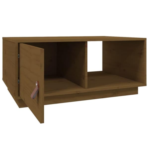 vidaXL Salongbord honningbrun 80x50x35,5 cm heltre furu