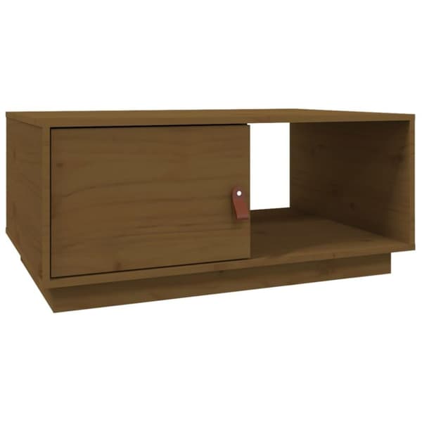 vidaXL Salongbord honningbrun 80x50x35,5 cm heltre furu