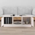 Miniatyrbilde 3 av 10: vidaXL Salongbord hvit 100x50x35 cm heltre furu