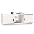 Miniatyrbilde 4 av 10: vidaXL Salongbord hvit 100x50x35 cm heltre furu