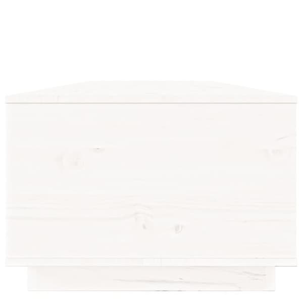 vidaXL Salongbord hvit 100x50x35 cm heltre furu