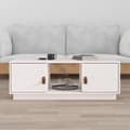 Miniatyrbilde 2 av 10: vidaXL Salongbord hvit 100x50x35 cm heltre furu