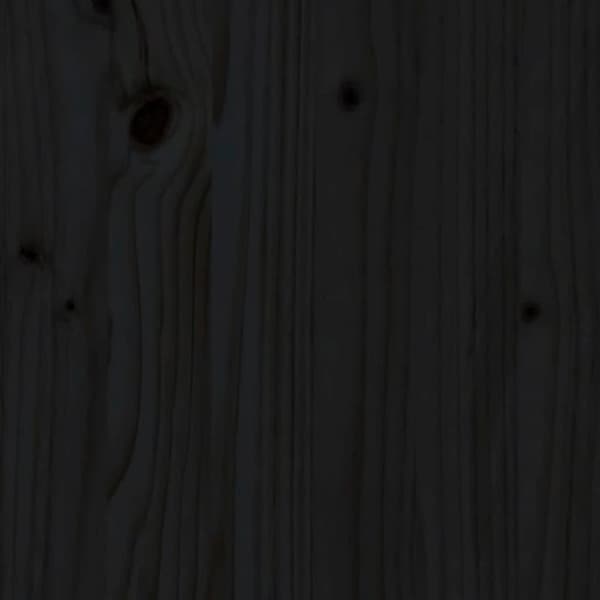 vidaXL Soffbord svart 80x50x35,5 cm massiv furu