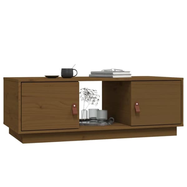 vidaXL Salongbord honningbrun 100x50x35 cm heltre furu