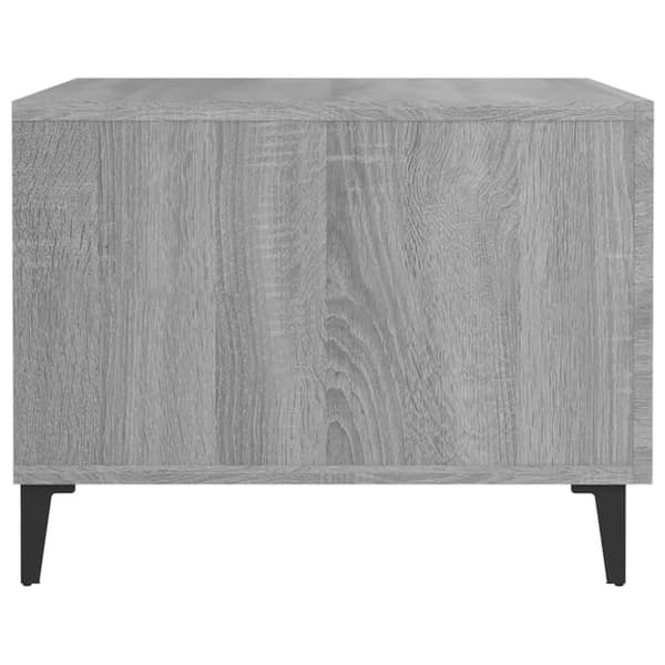 vidaXL sofaborde med metalben 2 stk. 50x50x40 cm grå sonoma-eg