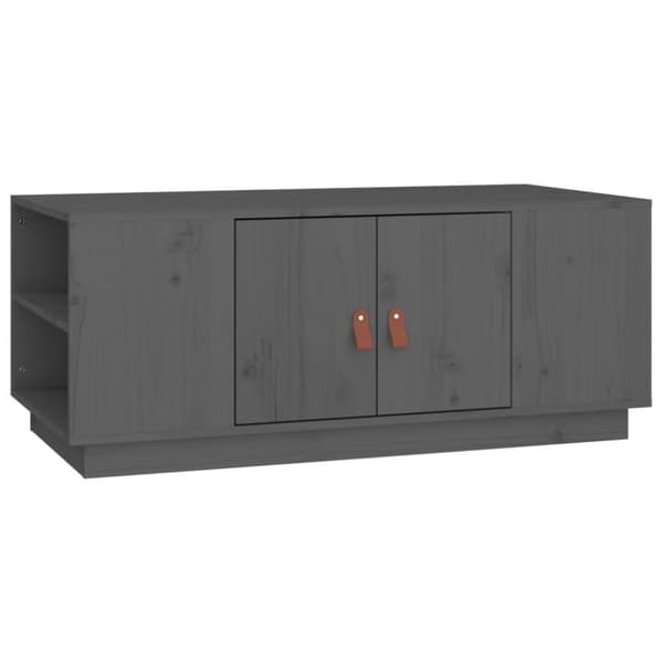 vidaXL sofabord 100x50x41 cm massivt fyrretræ grå