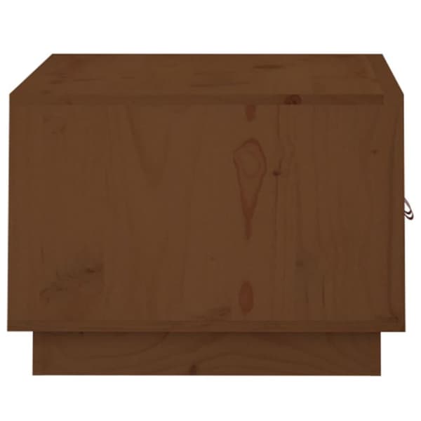 vidaXL sofabord 80x50x35 cm massivt fyrretræ gyldenbrun