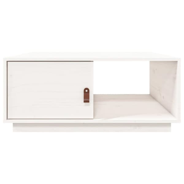 vidaXL sofabord 80x50x35,5 cm massivt fyrretræ hvid