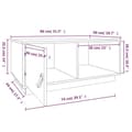 Miniatyrbillede 11 af 11: vidaXL sofabord 80x50x35,5 cm massivt fyrretræ hvid