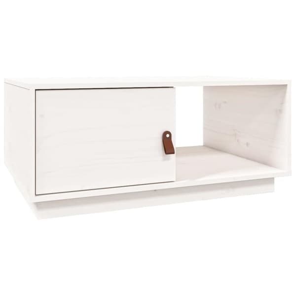 vidaXL sofabord 80x50x35,5 cm massivt fyrretræ hvid