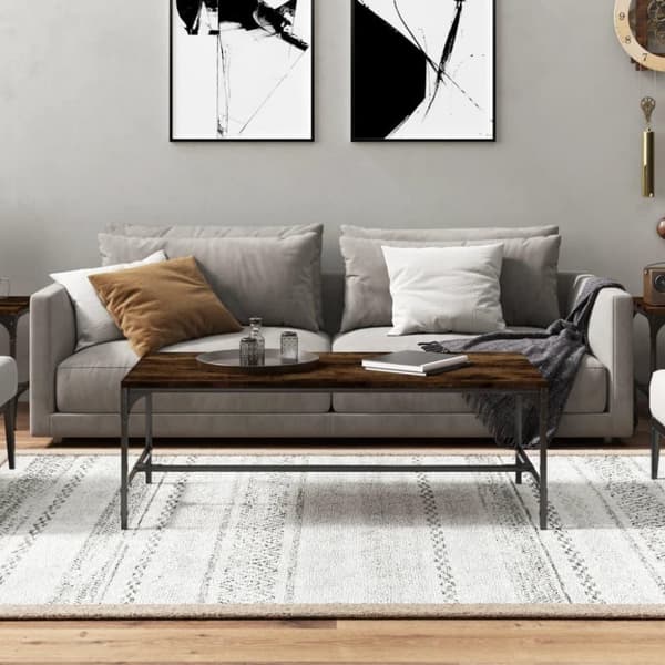 vidaXL Soffbord rökfärgad ek 100x50x35 cm konstruerat trä