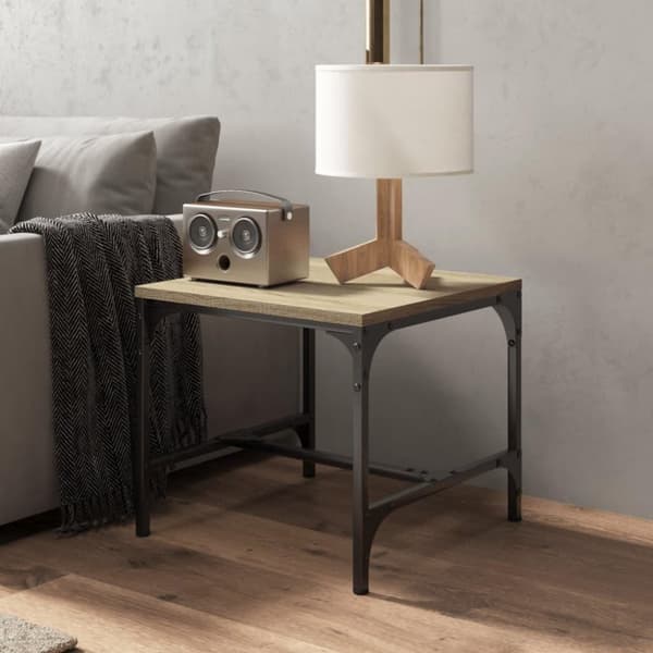 vidaXL Salongbord sonoma eik 50x50x35 cm konstruert tre