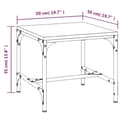 Miniatyrbilde 8 av 8: vidaXL Salongbord sonoma eik 50x50x35 cm konstruert tre